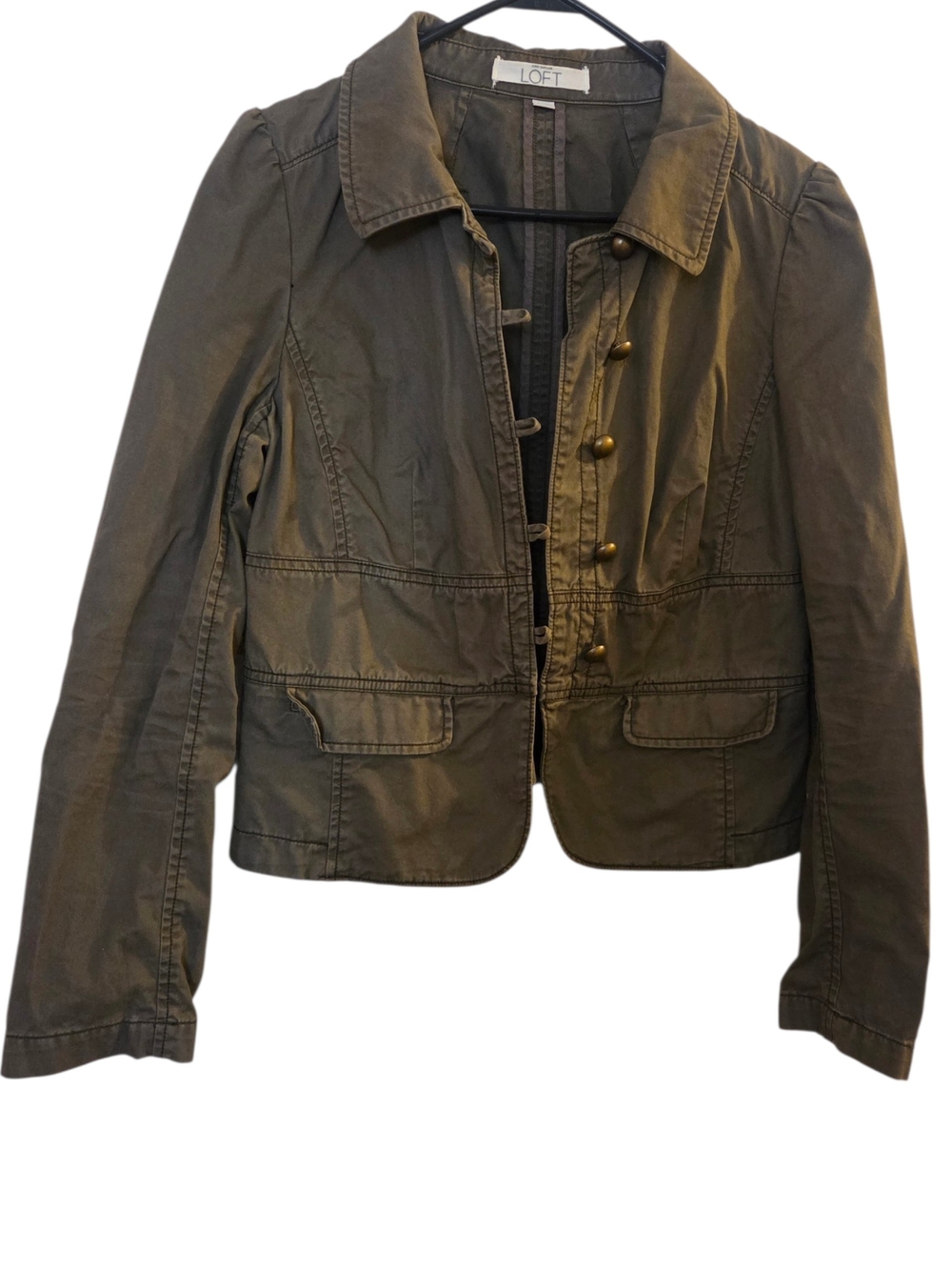LOFT Olive Green Utility Blazer Jacket